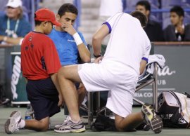 Nicolas Almagro infortunato alla caviglia