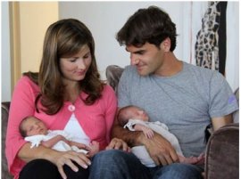 La famiglia Federer al completo