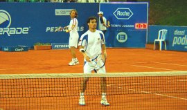 Fabio Fognini e Paolo Lorenzi in azione ad Asuncion