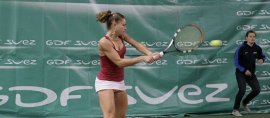 Camila Giorgi impegnata nel torneo di Toronto
