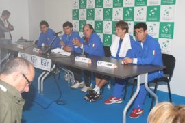 La squadra italiana di Coppa Davis - Foto Costantini