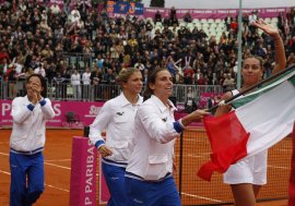 La squadra italiana di Fed Cup - Foto Costantini