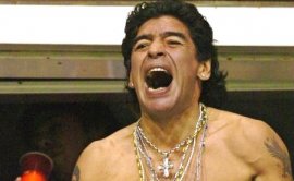 Il campione argentino Diego Armando Maradona