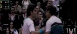 Stretta di mano tra Rafael Nadal e Simone Bolelli