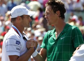 Andy Roddick e Tomas Berdych a fine partita.
