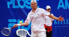 Andreas Seppi impegnato a Marsiglia