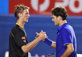 La stretta di mano tra i due tennisti
