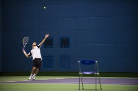 Andreas Seppi in campo a Vienna