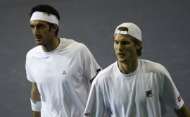 Andreas Seppi e Potito Starace vittoriosi nel doppio decisivo - Foto Costantini