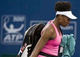 Venus Williams infortunata al ginocchio sinistro