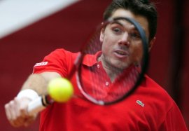 Stanislas Wawrinka protagonista di giornata in Coppa Davis