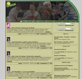 La prima versione del sito, dell'ormai lontano 2004.